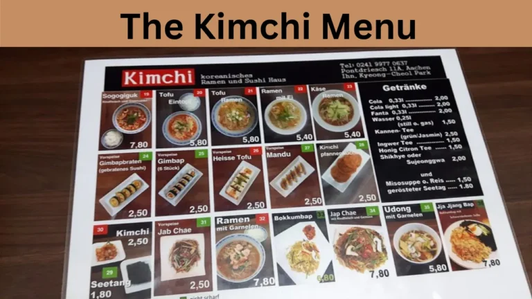The Kimchi Menu