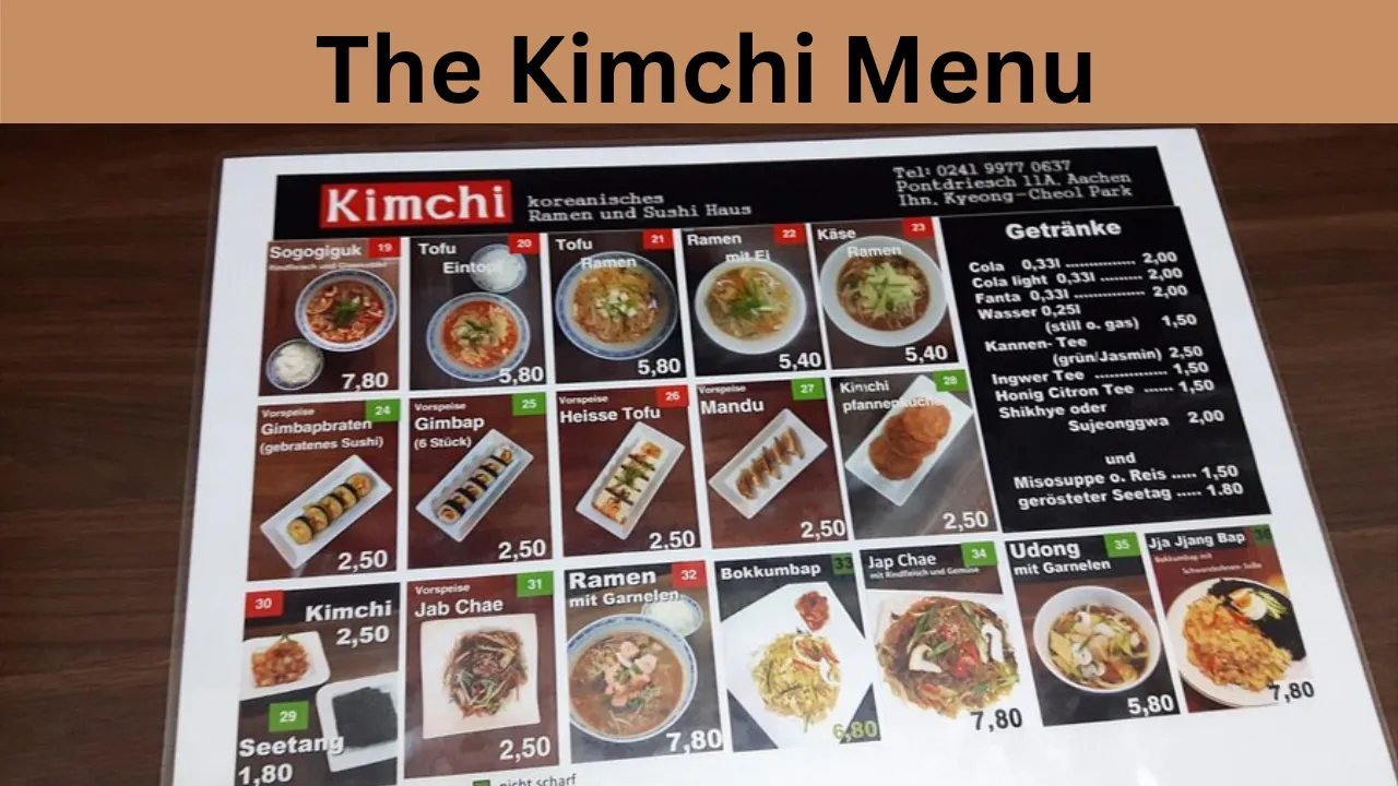 The Kimchi Menu