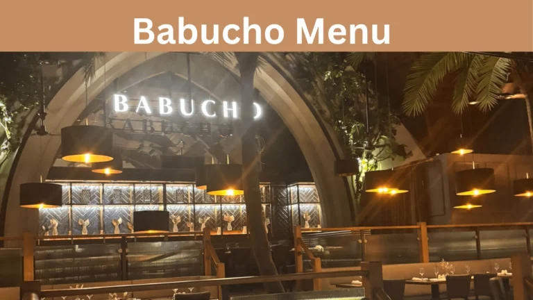 Babucho Menu