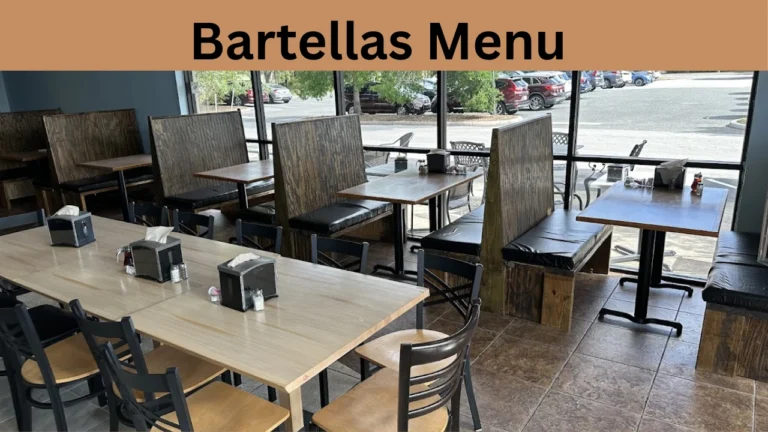 Bartellas Menu