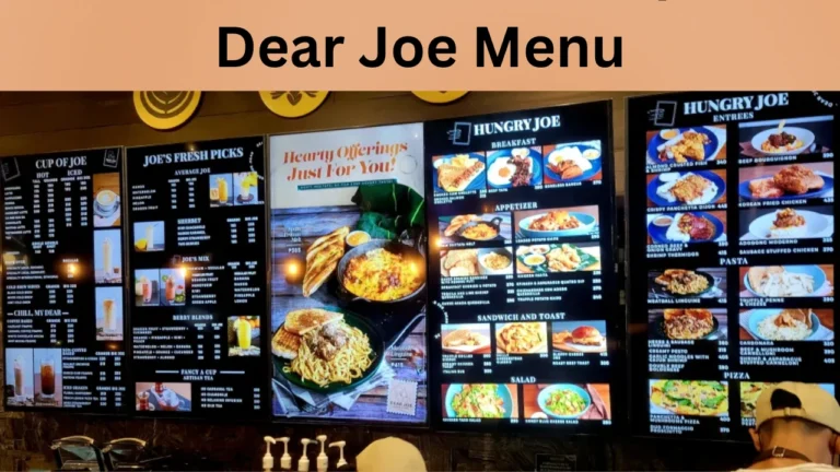 Dear Joe Menu