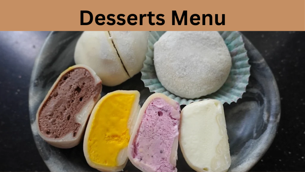 Desserts Menu