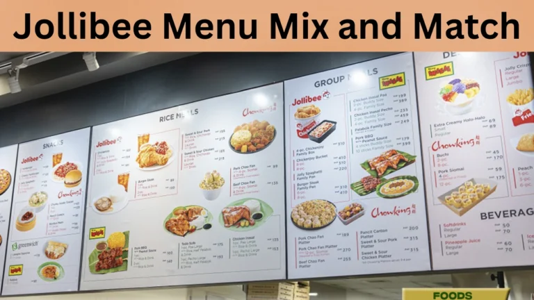 Jollibee Menu Mix and Match