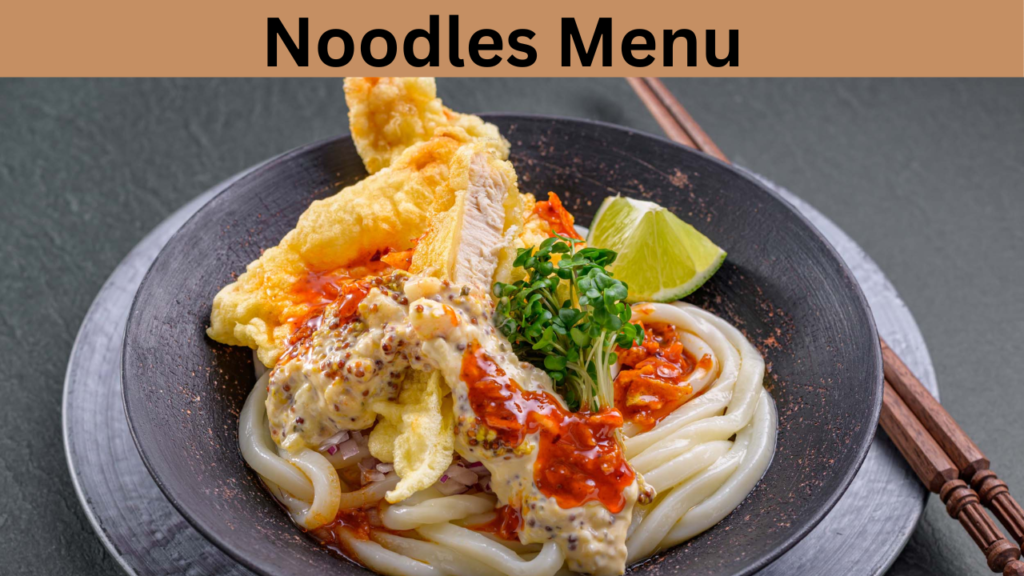 Noodles Menu