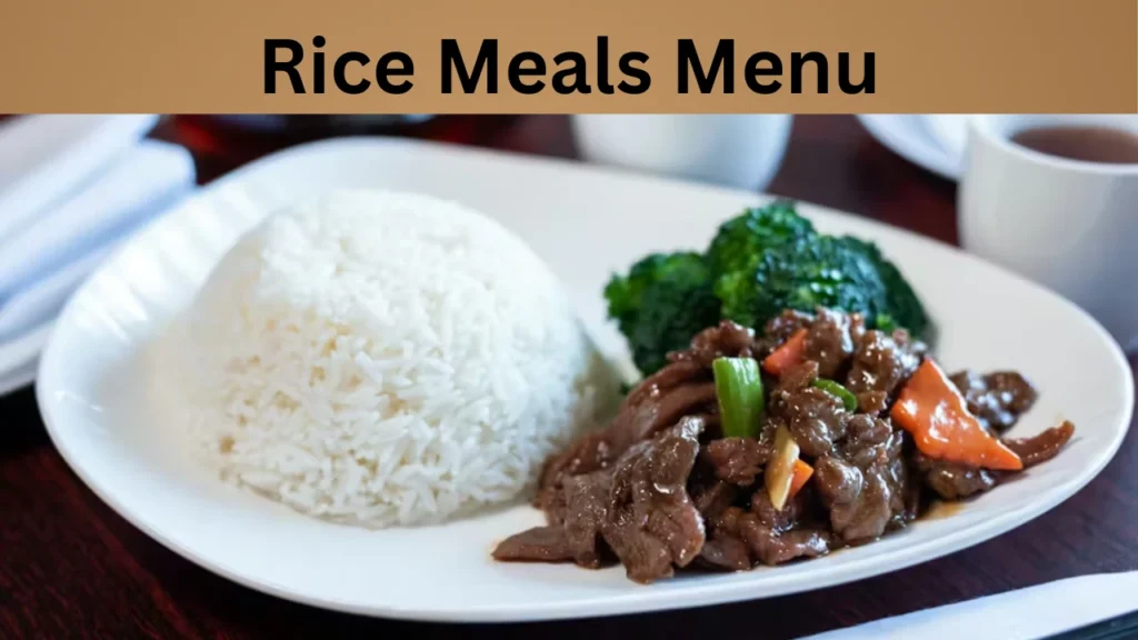 Rice Meals Menu