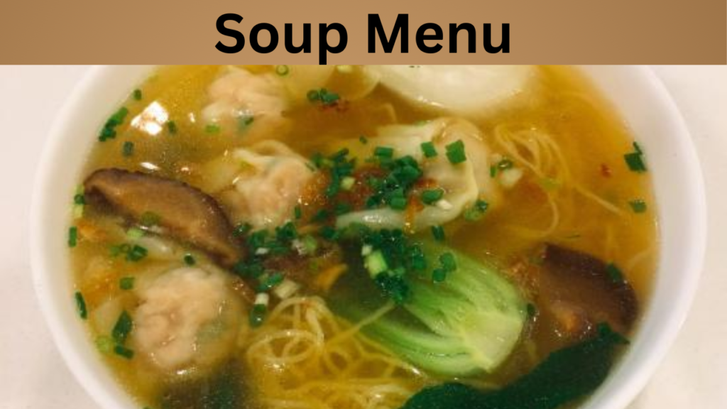 Soup Menu