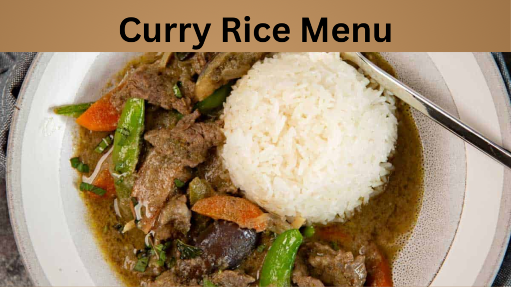Curry Rice Menu