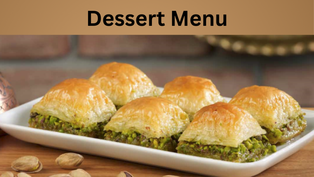 Dessert Menu