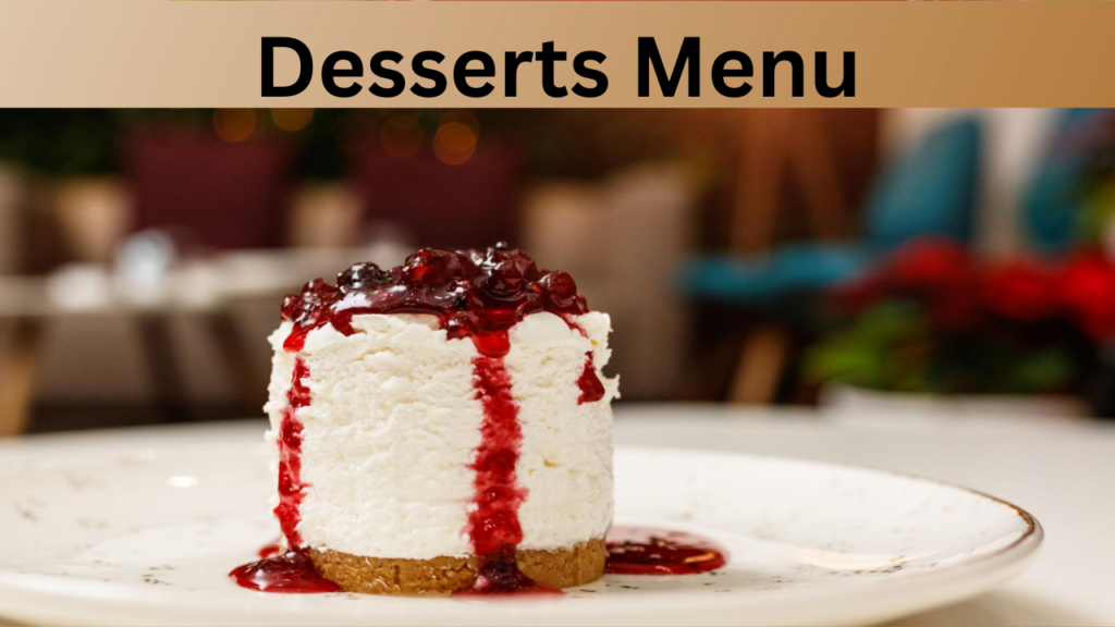 Desserts Menu