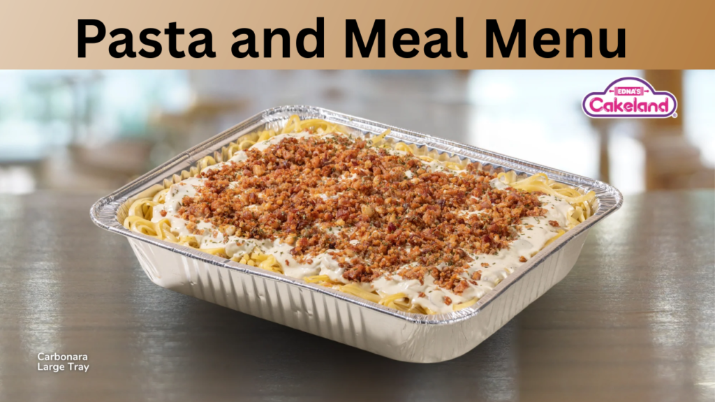 Pasta and Meal Menu  