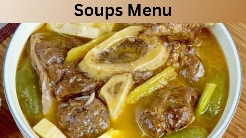 Soups Menu