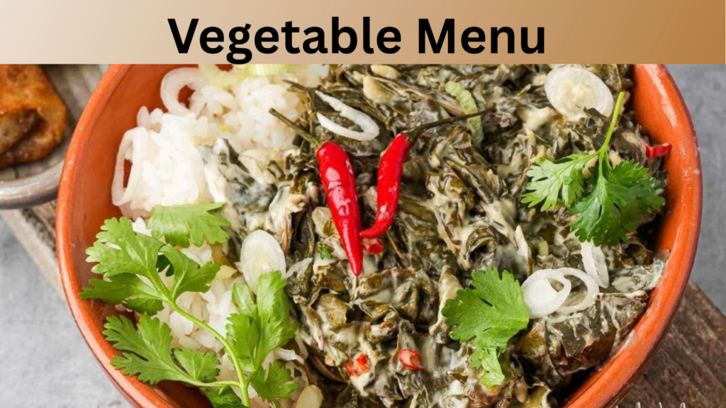Vegetable Menu 