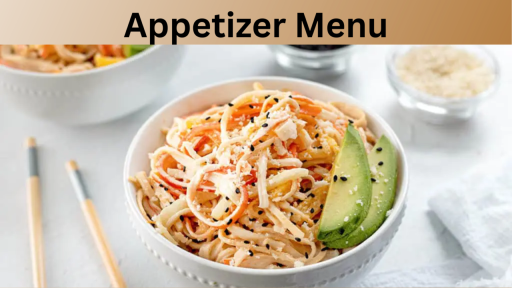 Appetizer Menu