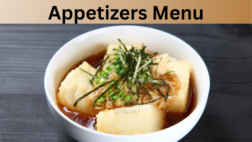 Appetizers Menu