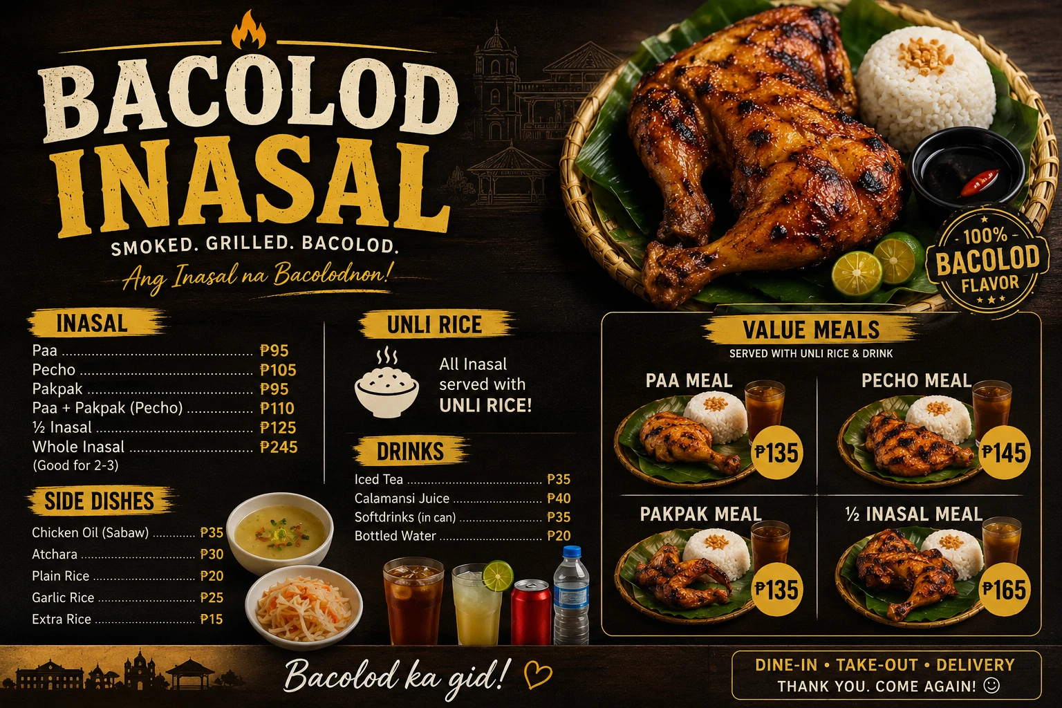 Bacolod Inasal Menu