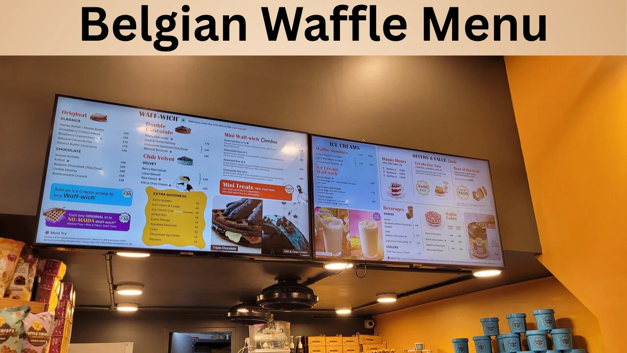 Belgian Waffle Menu