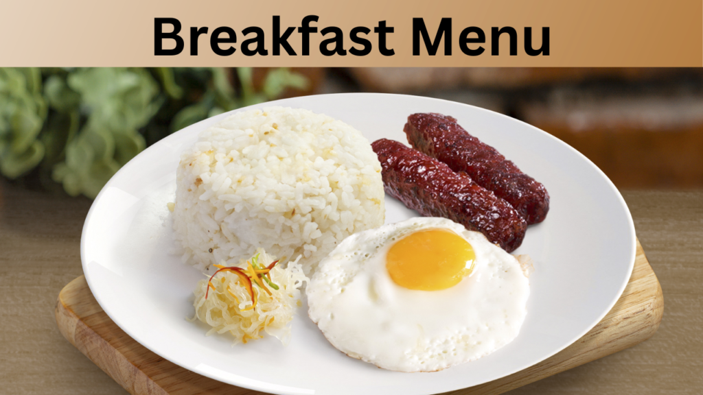 Breakfast Menu