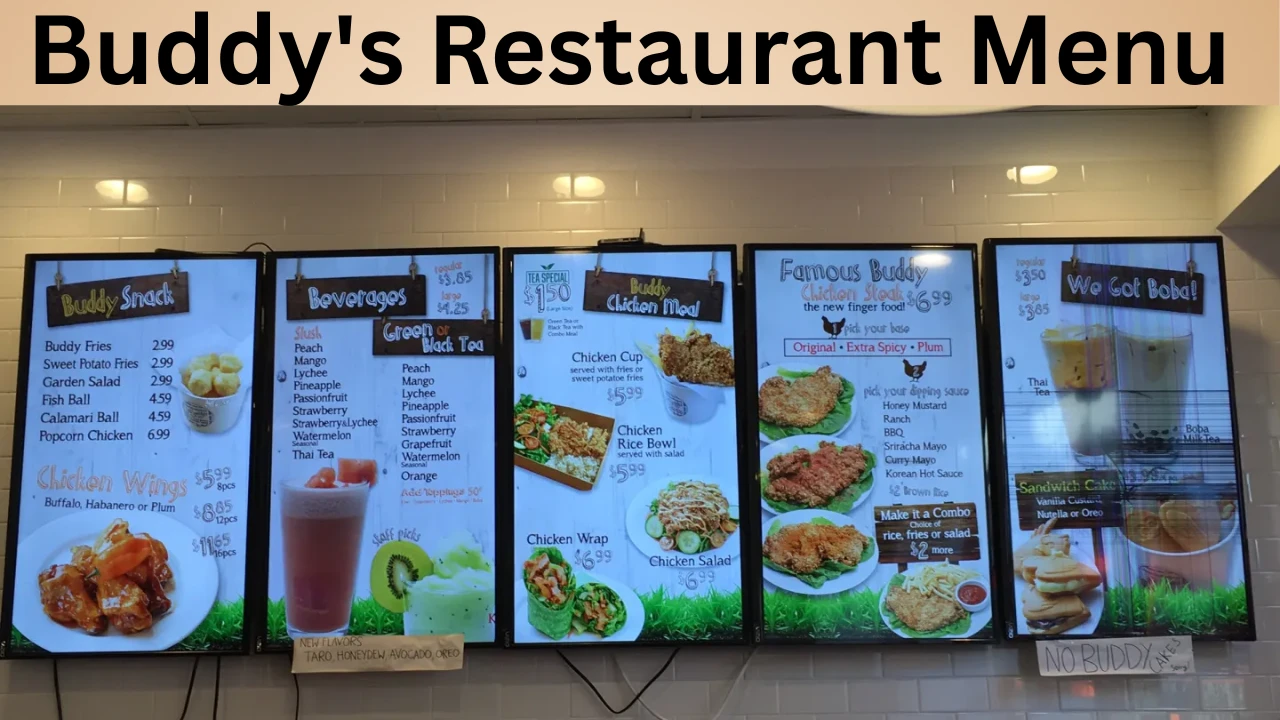 Buddy's Restaurant Menu