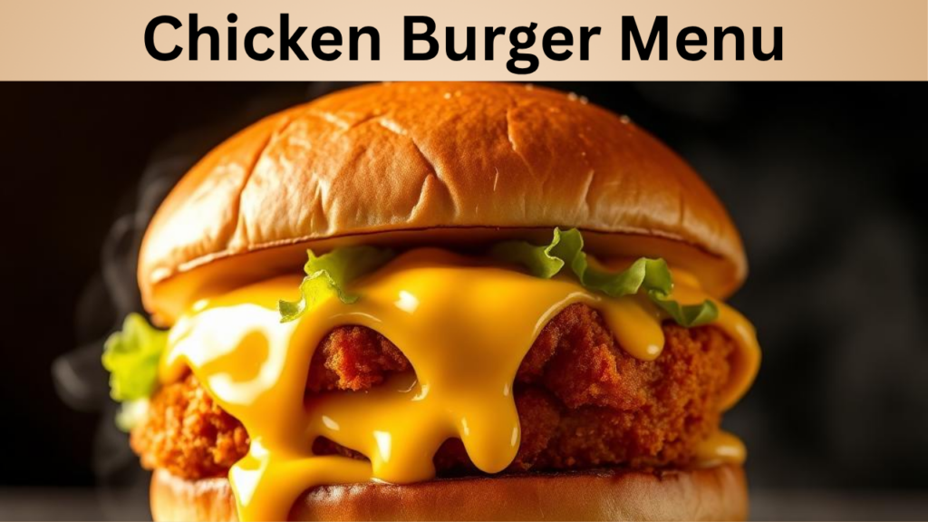 Chicken Burger Menu