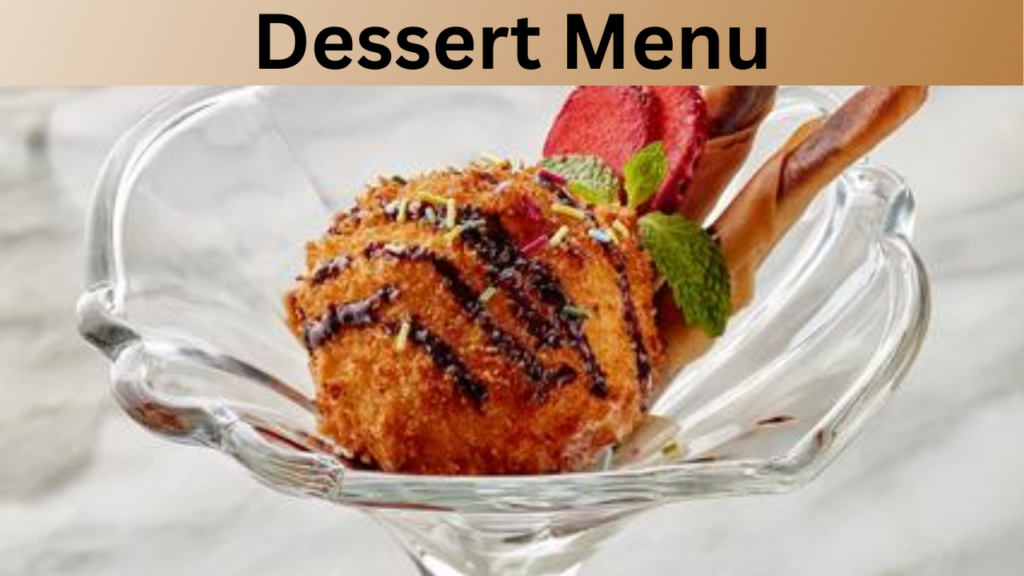 Dessert Menu