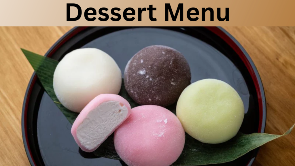 Dessert Menu