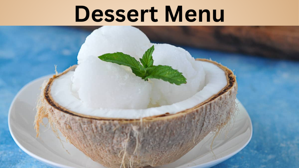 Dessert Menu
