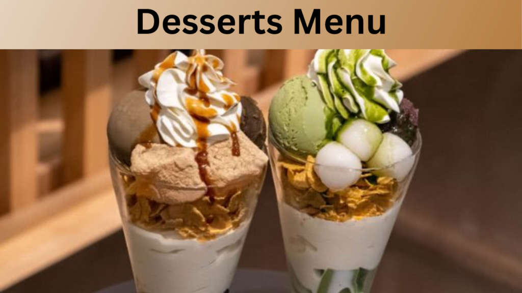 Desserts Menu