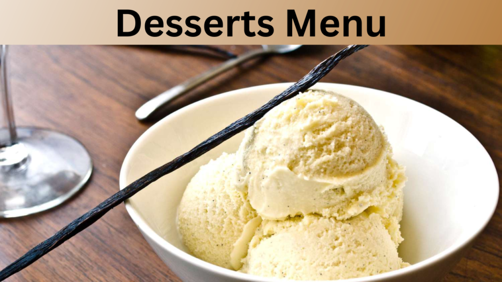 Desserts Menu