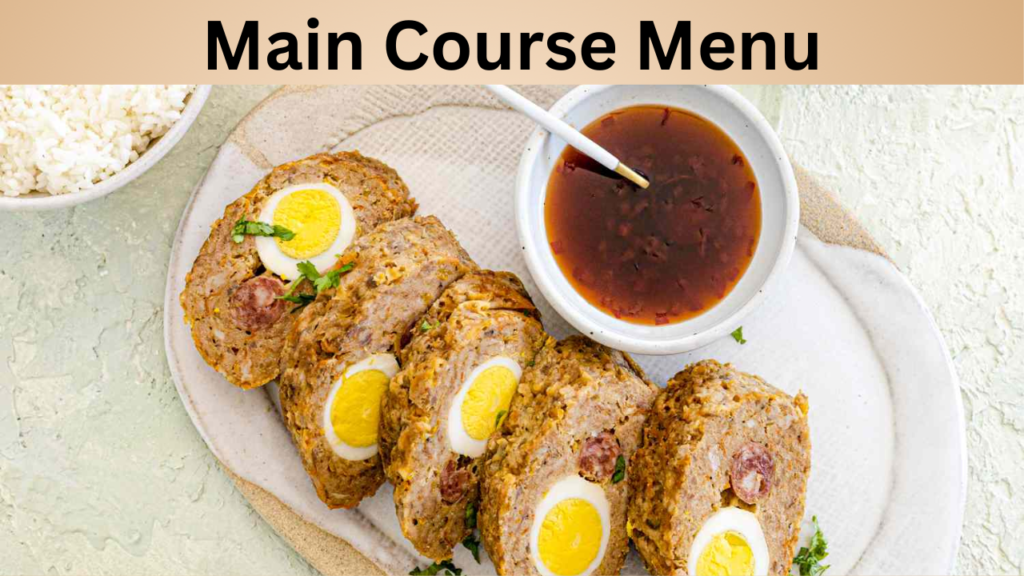 Main Course Menu