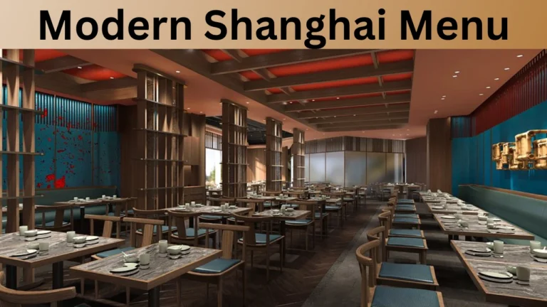 Modern Shanghai Menu