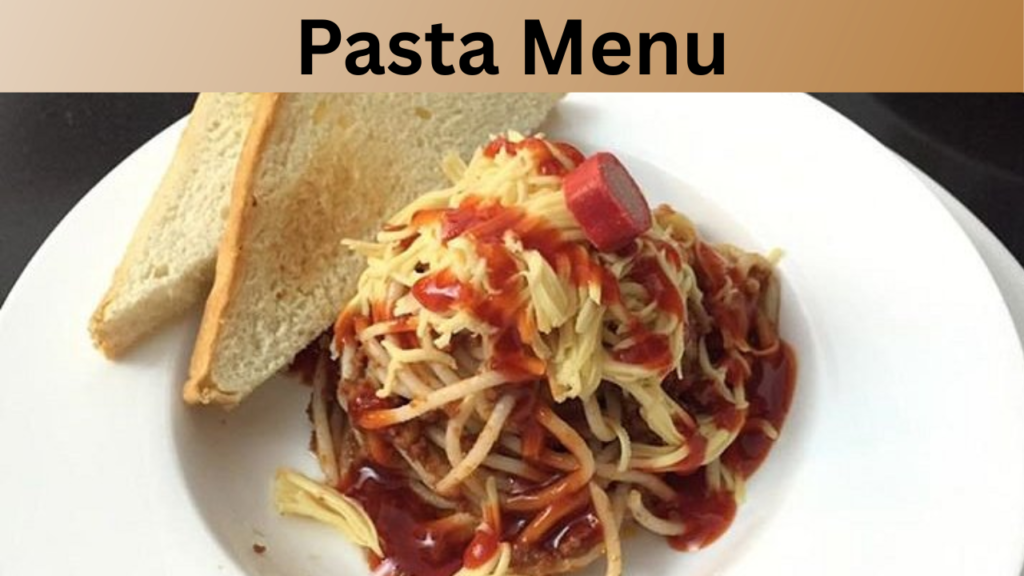 Pasta Menu