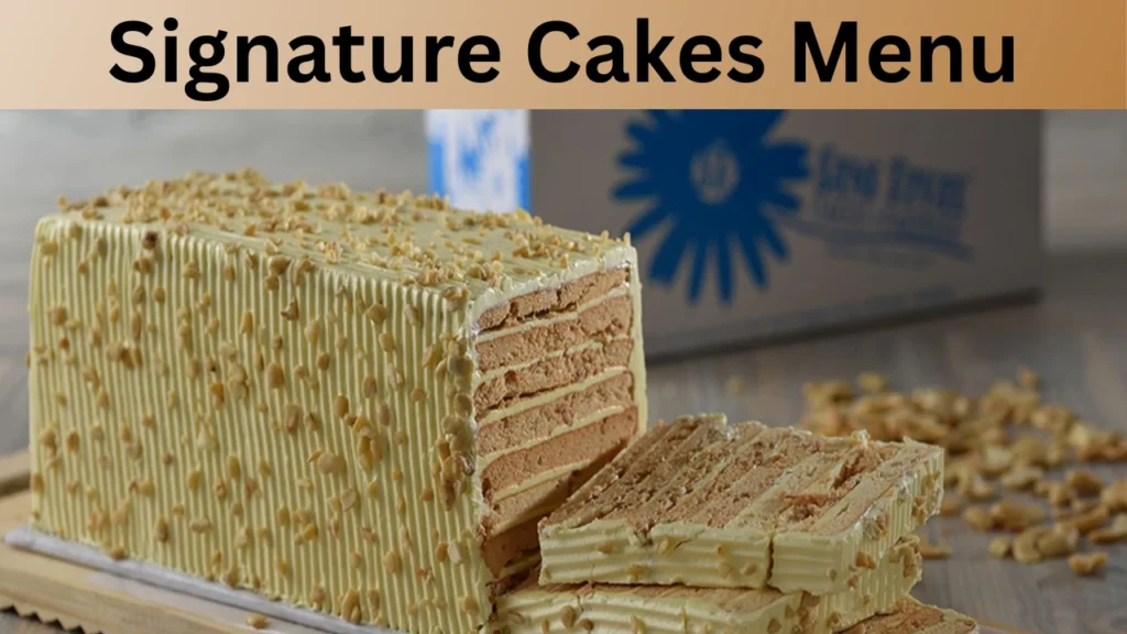 Signature Cakes Menu
