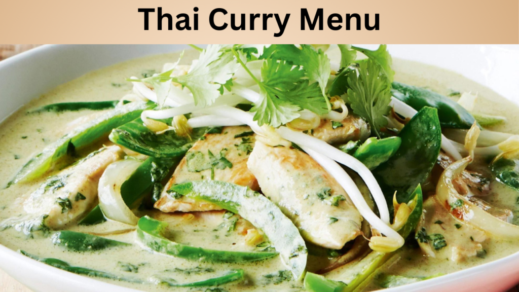 Thai Curry Menu
