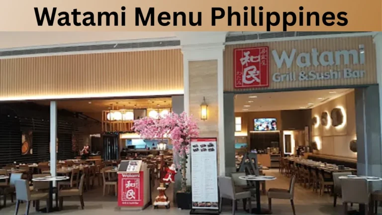 Watami Menu Philippines