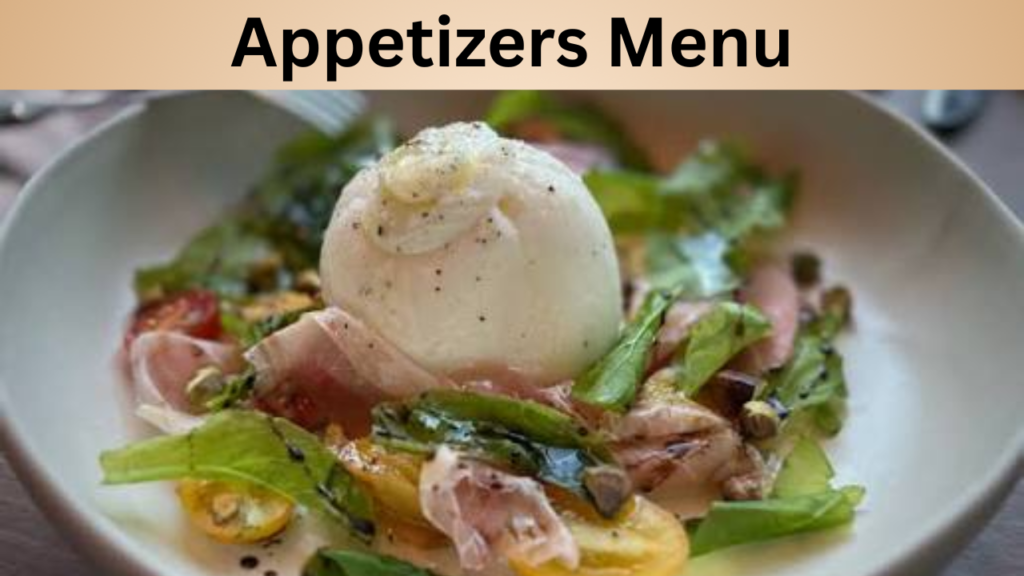 Appetizers Menu