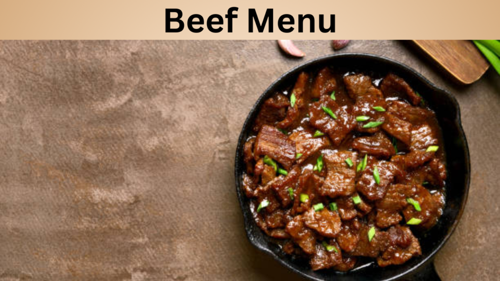 Beef Menu