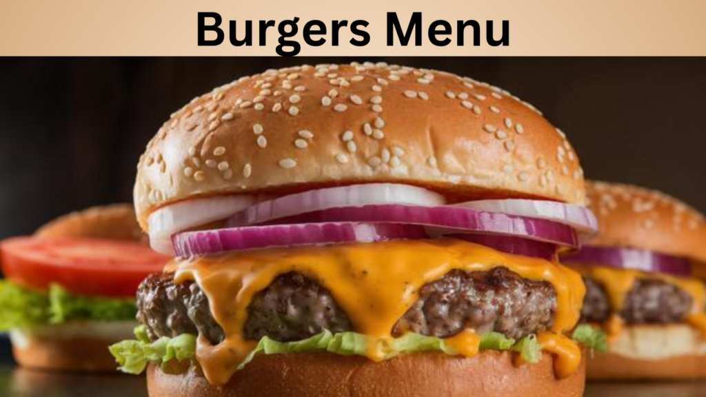Burgers Menu