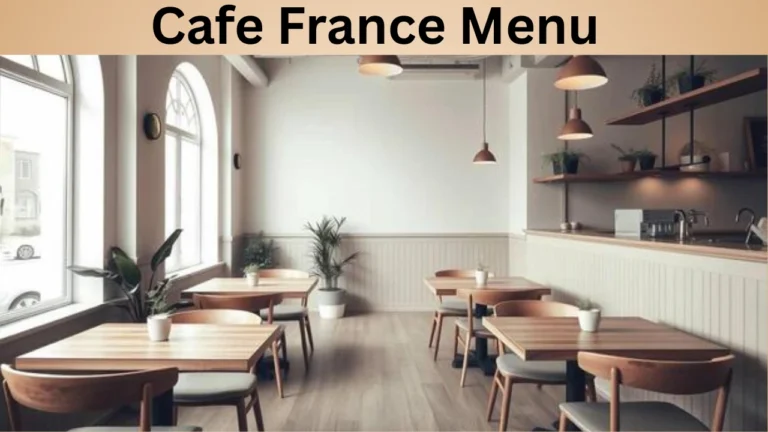 Cafe France Menu