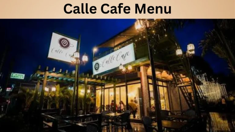 Calle Cafe Menu