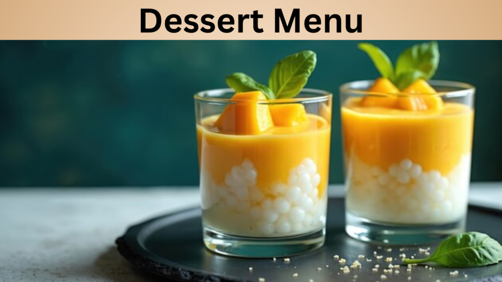 Dessert Menu