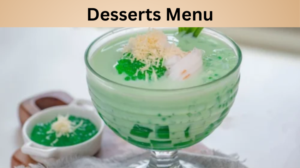 Desserts Menu