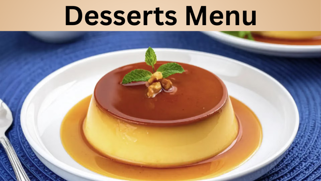 Desserts Menu