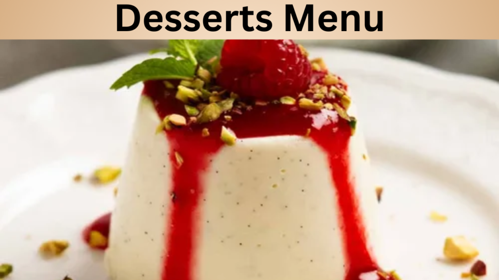 Desserts Menu