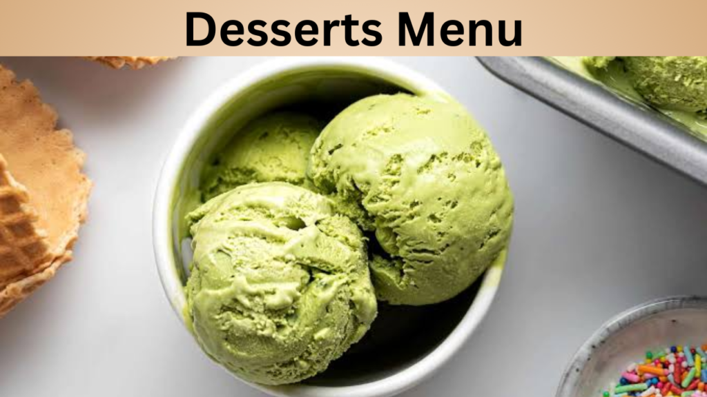 Desserts Menu