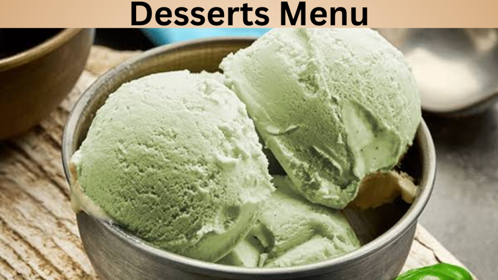 Desserts Menu