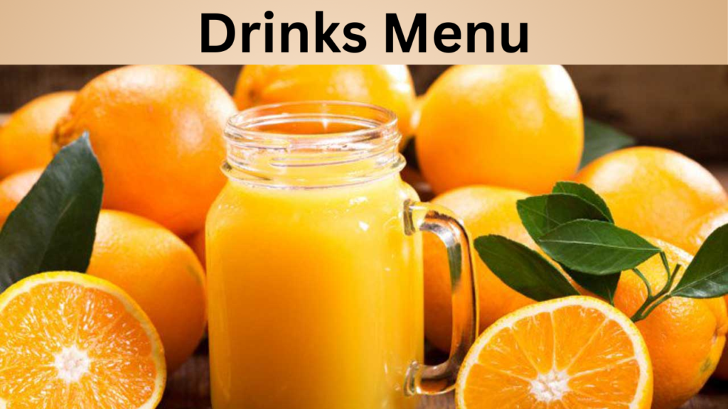 Drinks Menu