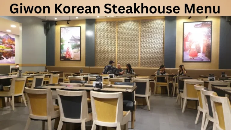 Giwon Korean Steakhouse Menu