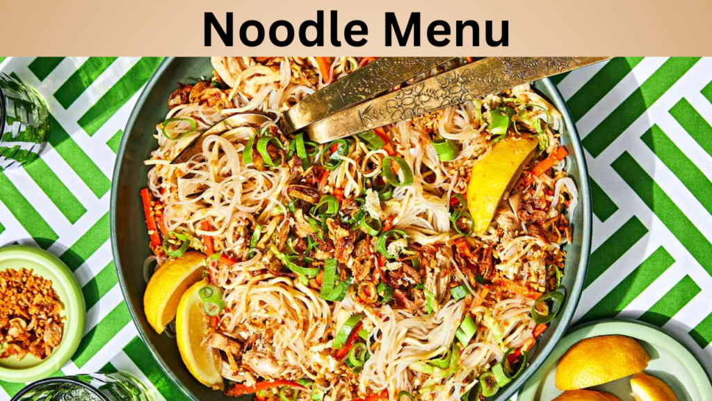 Noodle Menu