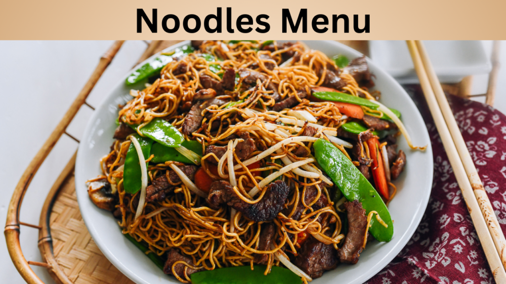 Noodles Menu