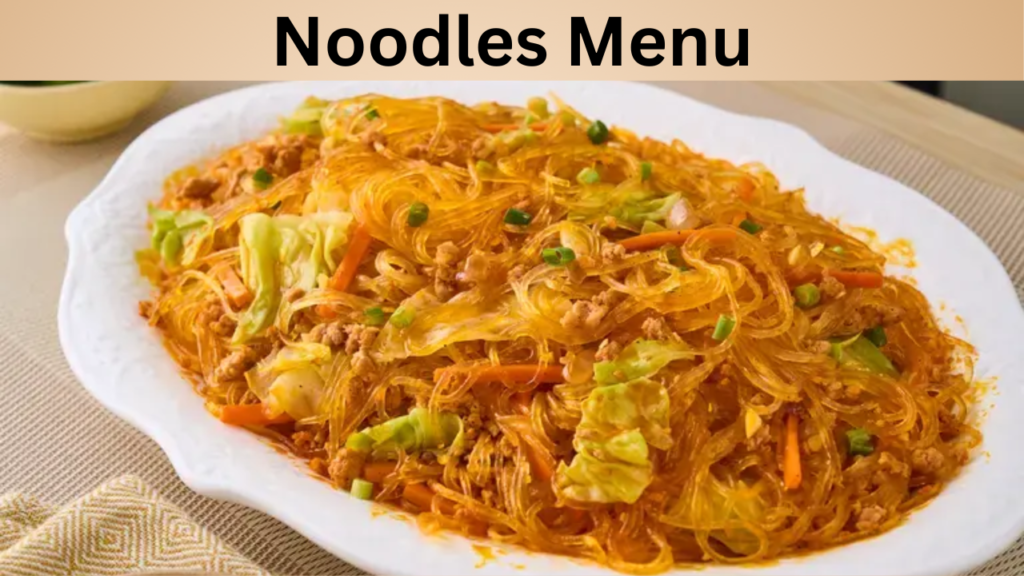 Noodles Menu
